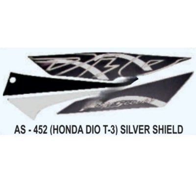 Graphics Sticker Set For Honda Dio | Type 3 | Silver Sticker | Both Sides
