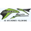Graphics Sticker Set For Honda Hornet | Yellow Vehicle | Both Sides