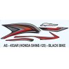 Graphics Sticker Set For Honda Shine 125 | Black Vehicle | Both Sides