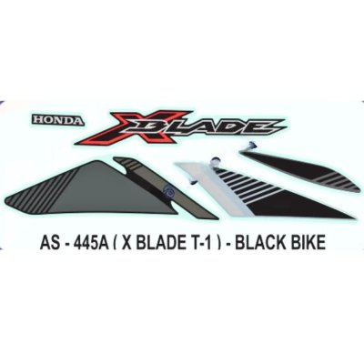 Graphics Sticker Set For Honda X Blade | Type 1 | Black Vehicle | Both Sides