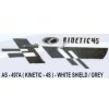 Graphics Sticker Set For Kinetic 4s | White & Grey Vehicle | Both Sides