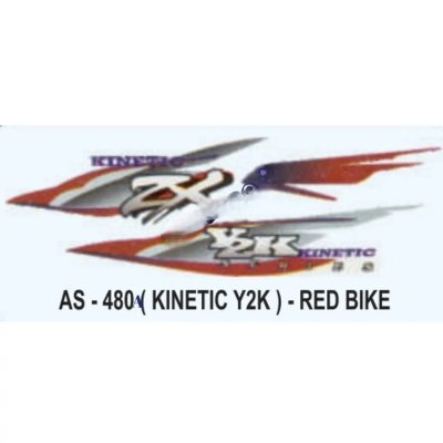 Graphics Sticker Set For Kinetic Y2k | Red Vehicle | Both Sides