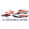 Graphics Sticker Set For Ktm Duke 125 | White Vehicle | Both Sides