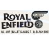 Graphics Sticker Set For Royal Enfield Bullet Classic | Type 3 | Black Vehicle | Both Sides
