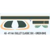 Graphics Sticker Set For Royal Enfiled Bullet Classic 350 | Green Vehicle | Both Sides