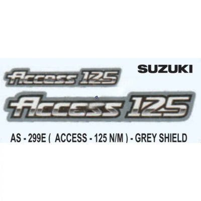 Graphics Sticker Set For Suzuki Access 125 | New Model | Grey Shield Sticker | Both Sides