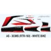 Graphics Sticker Set For Tvs Apache Rtr 160 | White Vehicle | Both Sides
