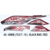 Graphics Sticker Set For Yamaha Fz-s | Type 10 | Black Vehicle | Red Sticker | Both Sides