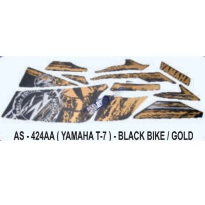 Type 7 Sticker Graphics Sticker Set For Yamaha R15 | Type 7 | Black Vehicle | Gold ...