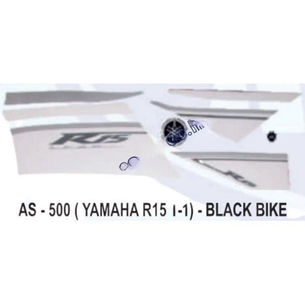 Graphics Sticker Set For Yamaha R15 V1 | Type 1 | Black Vehicle | Both Sides