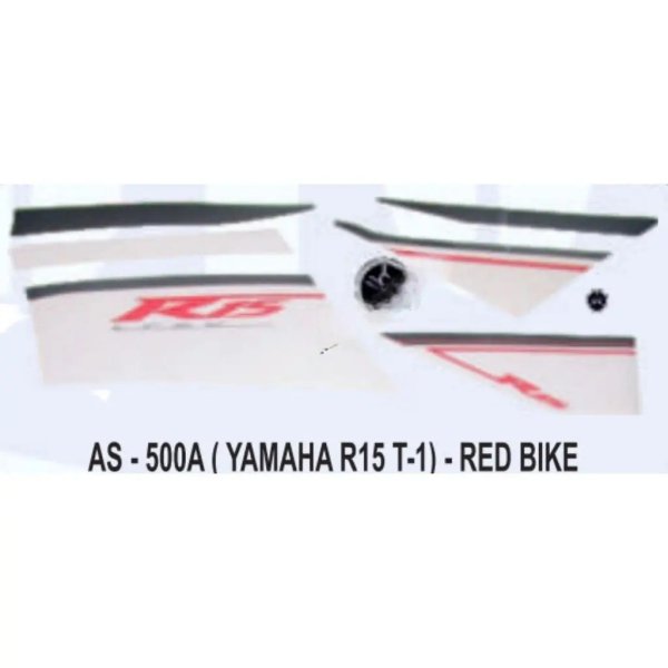 Graphics Sticker Set For Yamaha R15 V1 | Type 1 | Red Vehicle | Both Sides