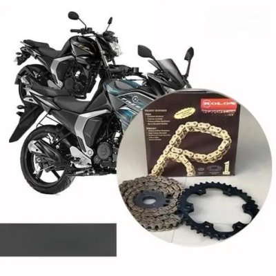 Rolon Brass Chain Sprocket Kit For Yamaha Fz16/fzs & Fazer 150 Cc