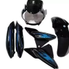 Black & Blue Full Body Kit For Bajaj Discover 135cc U24