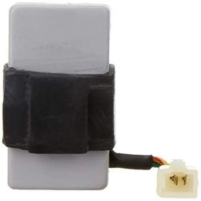 Uno Minda Cd-1005 Cdi - Grey Case, 5 Pin White + 2 Pin Wire White Coupler For Bajaj-caliber 115 (white & Grey)