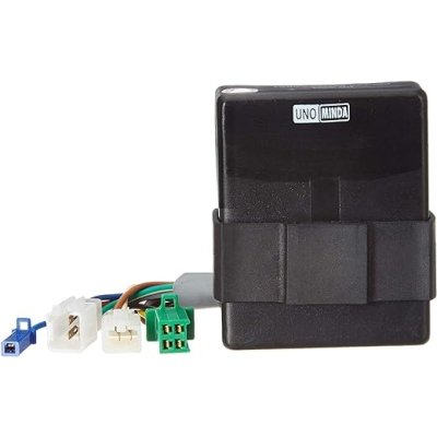 Uno Minda Cd-2003 Cdi - Black Case, 4 & 2 Pin White Wire Coupler, 1 Pin Black & 4 Pin Green - All Wire Wire Coupler For Tvs-scooty Pep+