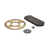 Uno Minda Ch-2023 Quadra Rivet Chain, Alloy Steel Hardened Sprockets & Sprocket Kit R428h Size-112l / 13t / 41t(4h) For Tvs Victor Glx (alloy Wheel)