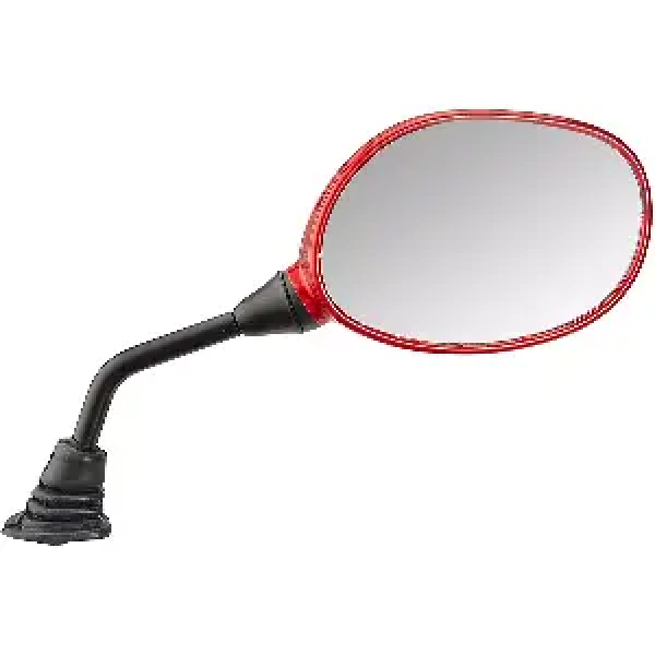 Uno Minda Rv2010lred Shatterproof Rear View Mirror Red For Tvs