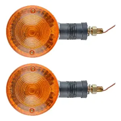 Uno Minda Td-5003 Amber Lens Blinker Lamp Assembly Front Lh/rh For Yamaha Rx100 (set Of 2 Pcs)