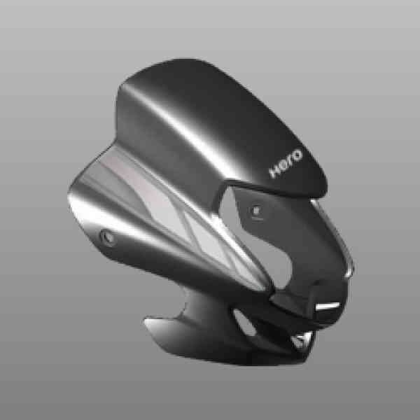 Set Front Visor Black For Hf Deluxe | Hero