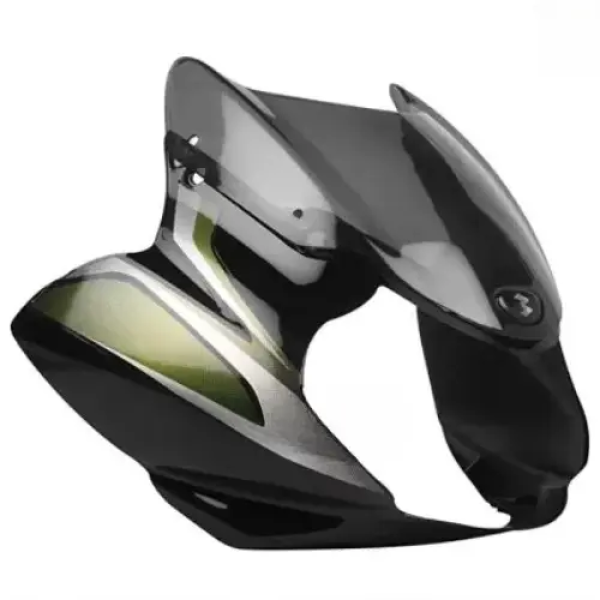 Bajaj Discover 150 Headlight Visor Black - Green Sai Genuine Visor (3d Type) -