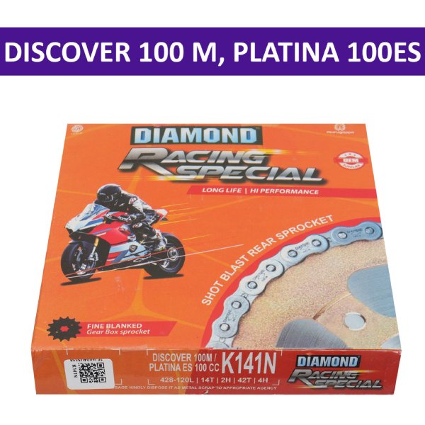 Diamond Chain Kit for Discover 100 M, Platina 100ES