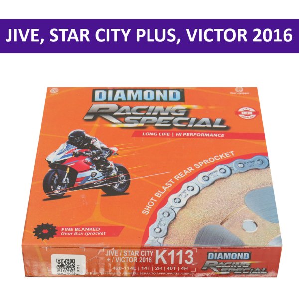 Diamond Chain Kit for Jive, Star City Plus, Victor 2016