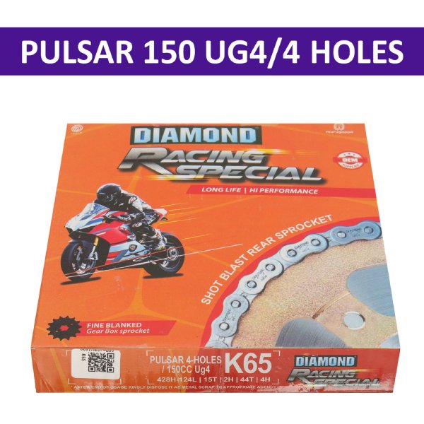 Diamond Chain Kit for Pulsar 150 UG4, Pulsar 4 Holes