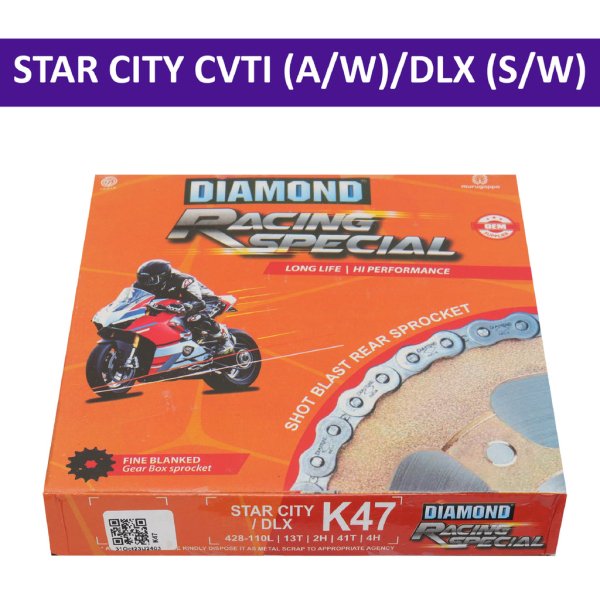 Diamond Chain Kit for Star City CVTI (A/W), Star City DLX (S/W)