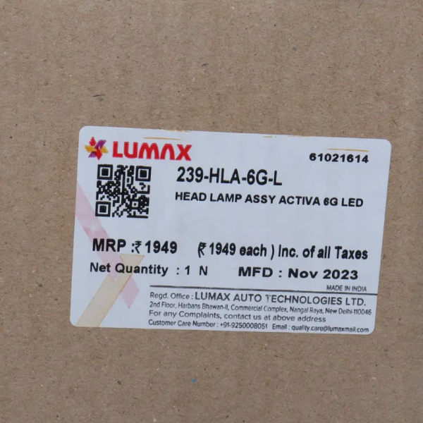 Lumax Head Light Assembly for Activa 6G