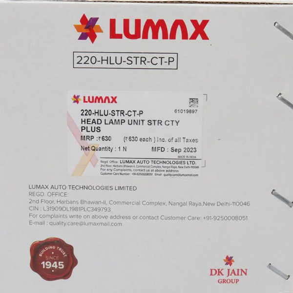 Lumax Head Light Assembly for Star City Plus