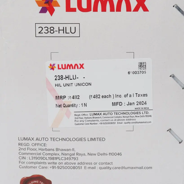 Lumax Head Light Assembly for Unicorn