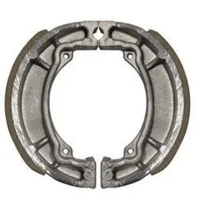 NIKAVI BSS08 Brake Shoe Set Compatible for Bajaj 4S (F & R) / Boxer at (Rear) / Boxer CT (Rear) / Platina (Rear) / CT 100 (Rear) / Bajaj M 80 (Rear)+NKVKC