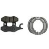 NIKAVI Front & Rear (Combo) Brake Pad + Brake Shoe Set Compatible for Suzuki Slingshot (DP5+BSS04)