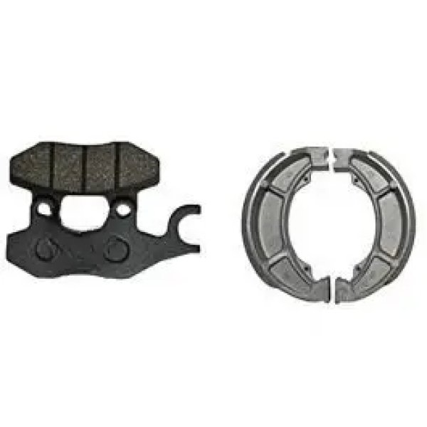 NIKAVI Front & Rear (Combo) Brake Pad + Brake Shoe Set Compatible for Suzuki Slingshot (DP5+BSS04)