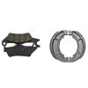 NIKAVI Front & Rear (Combo) Brake Pad + Brake Shoe Set Compatible for Suzuki GS150R (DP13+BSS04)