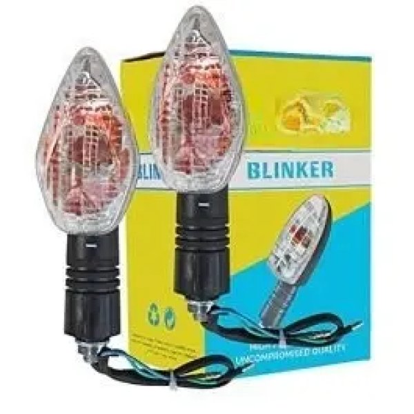 NIKAVI INDA05 Blinker Indicator Assly. Compatible for Hero Passion X-PRO (Set of 2)