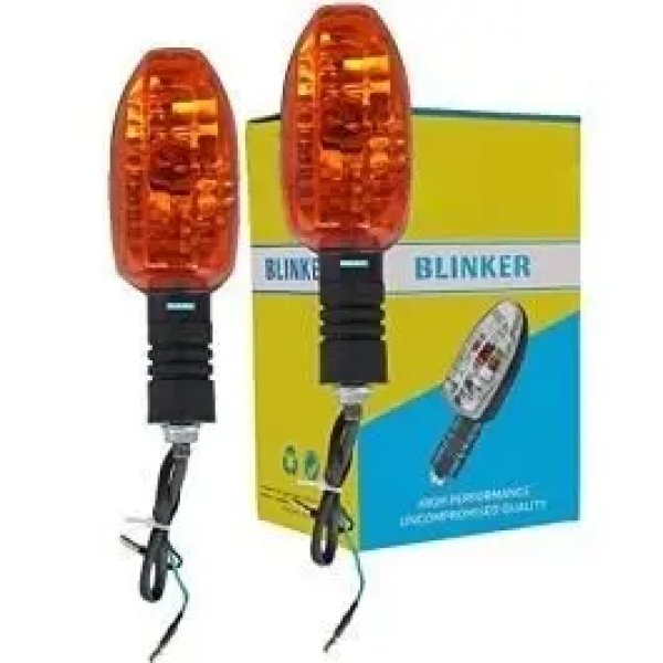 NIKAVI INDA14A Blinker Indicator Assly. Compatible for Bajaj Platina Yellow Universal (Set of 2)