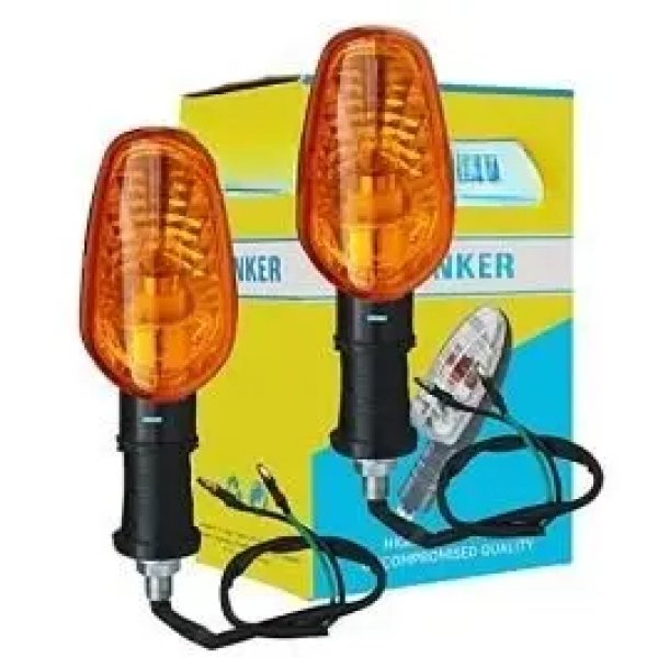 NIKAVI INDA23 Blinker Indicator Assly. Compatible for TVS Star City (Yellow) (Set of 2)