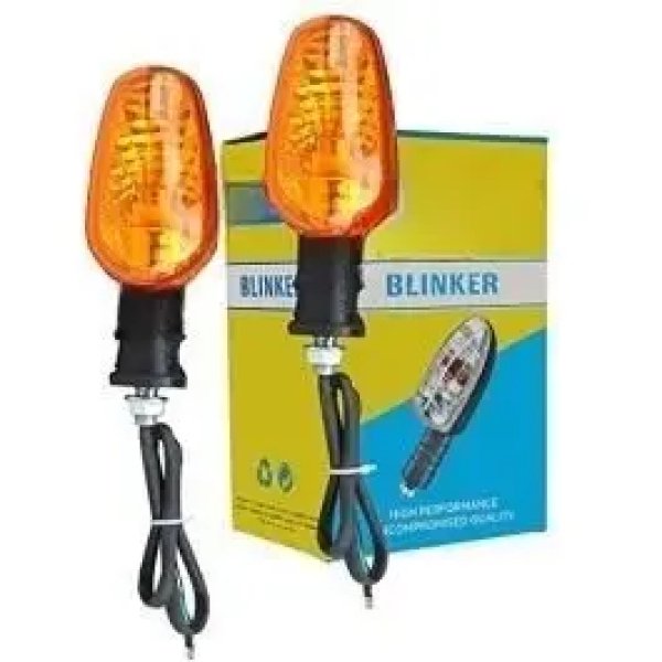 NIKAVI INDA23A Blinker Indicator Assly. Compatible for TVS Star City Yellow - Rear (Set of 2)