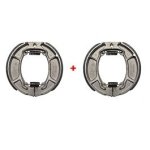 NIKAVI Motorcycle Front & Rear (Combo) Brake Shoe Set Compatible for Honda Dio All Models, Hero Pleasure, Honda Shine Old, Honda Activa All model(BSS01+BSS01)