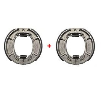 NIKAVI Motorcycle Front & Rear (Combo) Brake Shoe Set Compatible for Honda Dio All Models, Hero Pleasure, Honda Shine Old, Honda Activa All model(BSS01+BSS01)