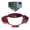 NIKAVI N1009A Head Light Visor Mask Compatible for Honda Activa 125Cc W.Red