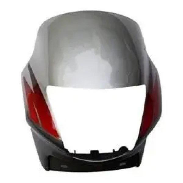 NIKAVI N512E Head Light Mask Compatible Compatible for Hero Passion Plus Dark Silver-Red