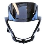 NIKAVI N522 Head Light Mask Compatible Compatible for Hero Glamour New Model Bk-Blue