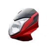 NIKAVI N536D Head Light Mask Compatible Compatible for Hero Splendor ISMRT Bk-Red