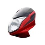 NIKAVI N536D Head Light Mask Compatible Compatible for Hero Splendor ISMRT Bk-Red