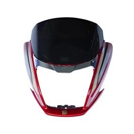 NIKAVI N549B Head Light Mask Compatible Compatible for Hero Super Splendor BS-6 Red