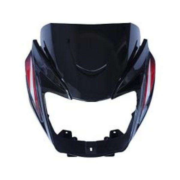 NIKAVI N572 Head Light Mask Compatible Compatible for TVS Star City Plus Bk-Red