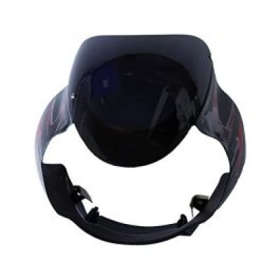 NIKAVI N592A Head Light Visor Mask Compatible for Bajaj Discover.DTS-i 135Cc O/M Bk-Red