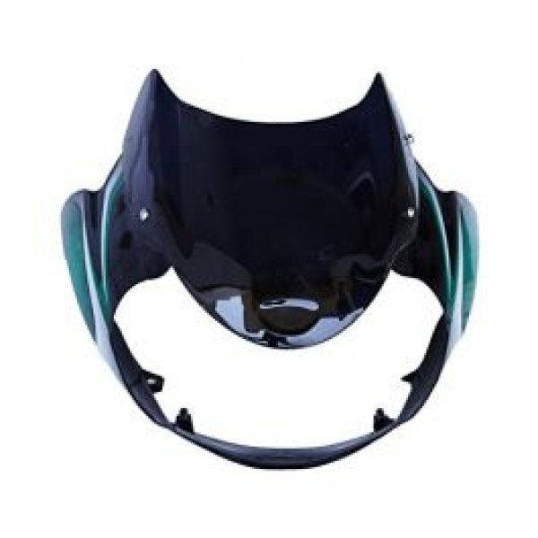 NIKAVI N594B Head Light Visor Mask Compatible for Bajaj Discover 100Cc Bk-Green